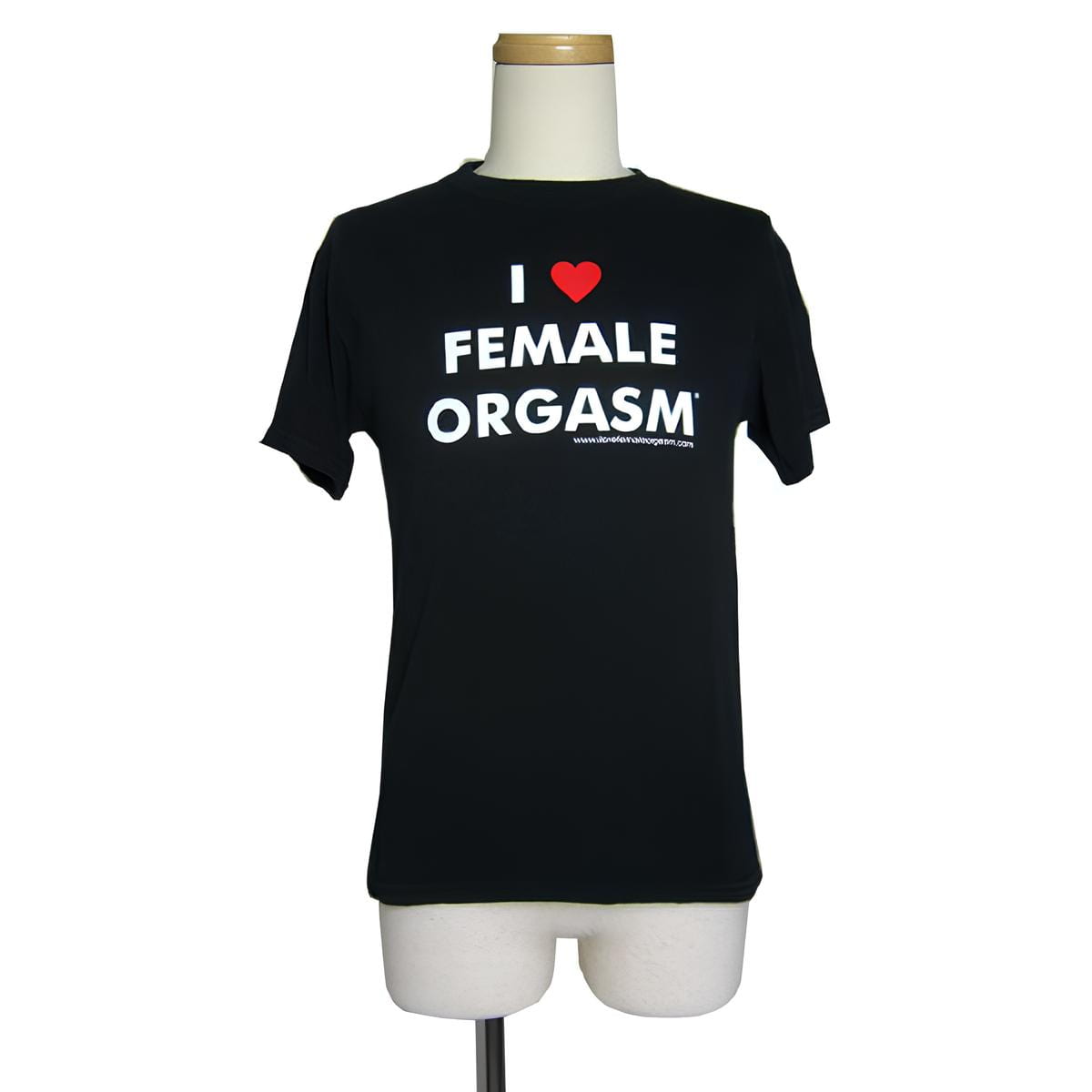 Gildan プリントTシャツ I LOVE FEMALE ORGASM サイズS 黒色