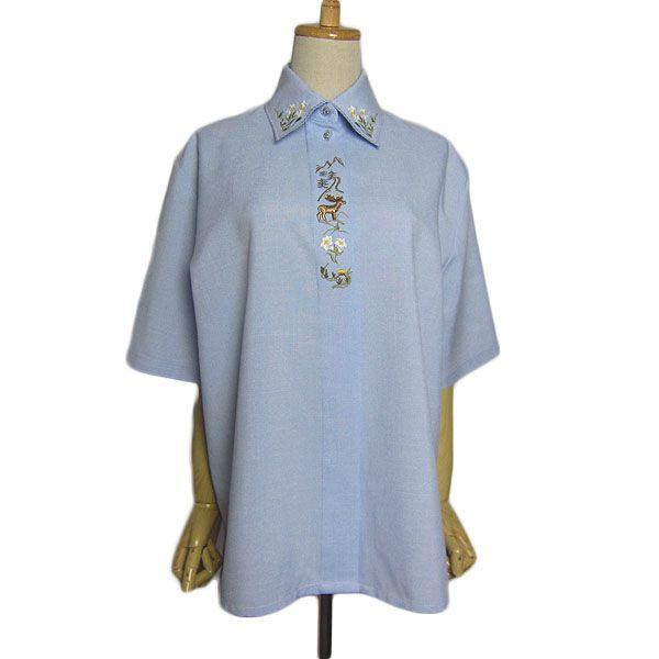 STAR LINE 刺繍入り 半袖 チロルシャツ